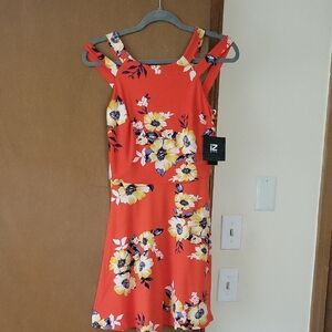 Iz Byer Red Floral Mini Dress
